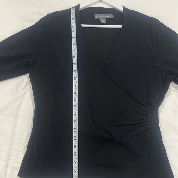Josephine Chaus Black Women's Faux Wrap Top XL - Picture 3 of 4